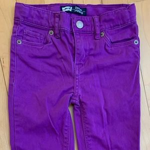Levi’s magenta denim jegging girls sx 5 like new!